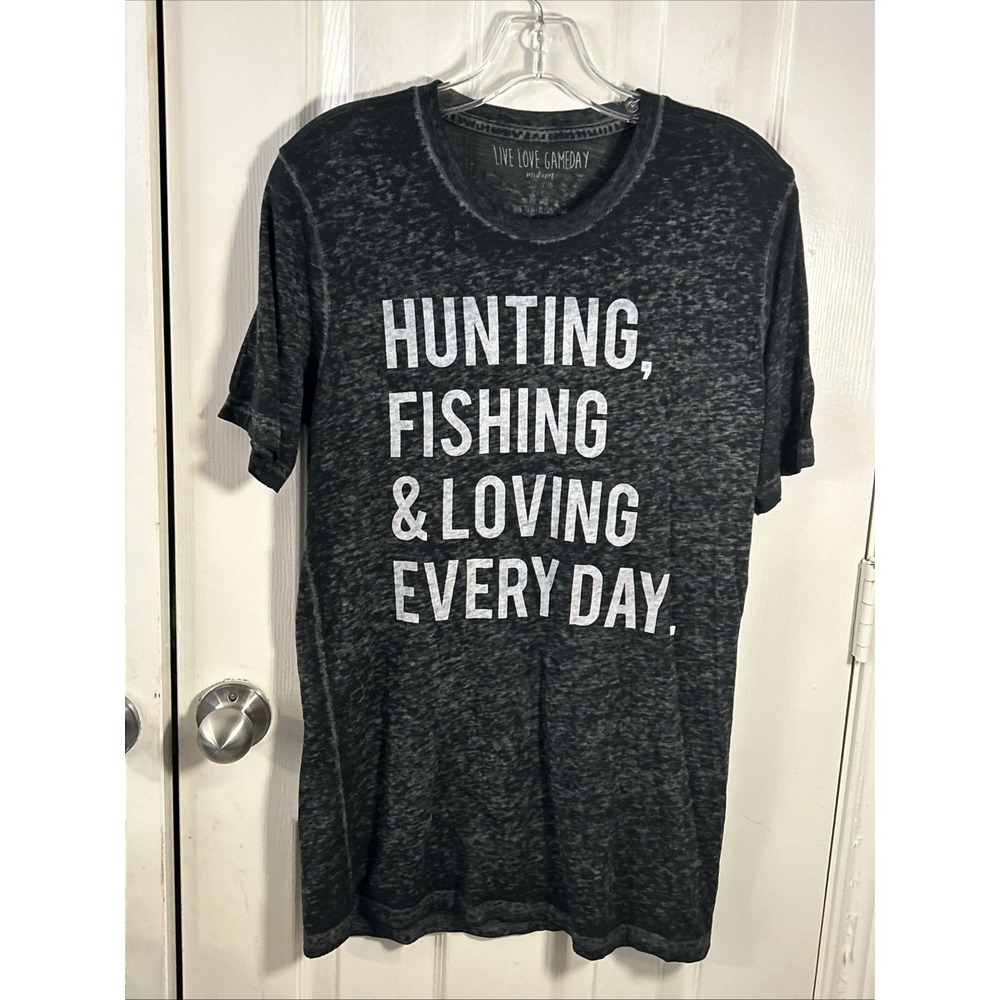 Live Love‎ GameDay Black Graphic TShirt Womens Size M
